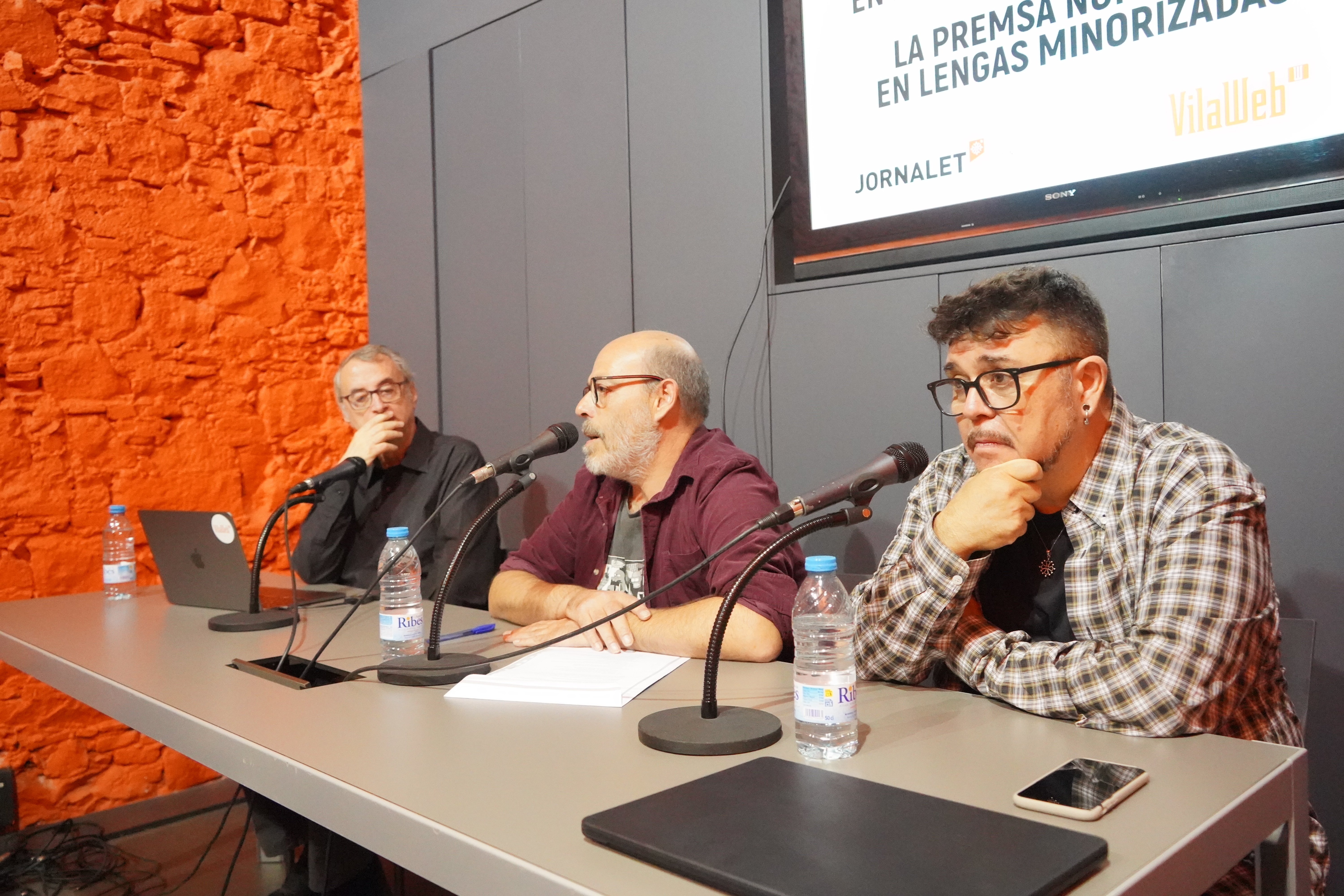 Vicent Partal, Jordi Ràfols i Ferriol Macip.